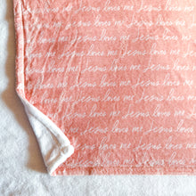 Load image into Gallery viewer, Jesus Loves Me Blanket (Pink)