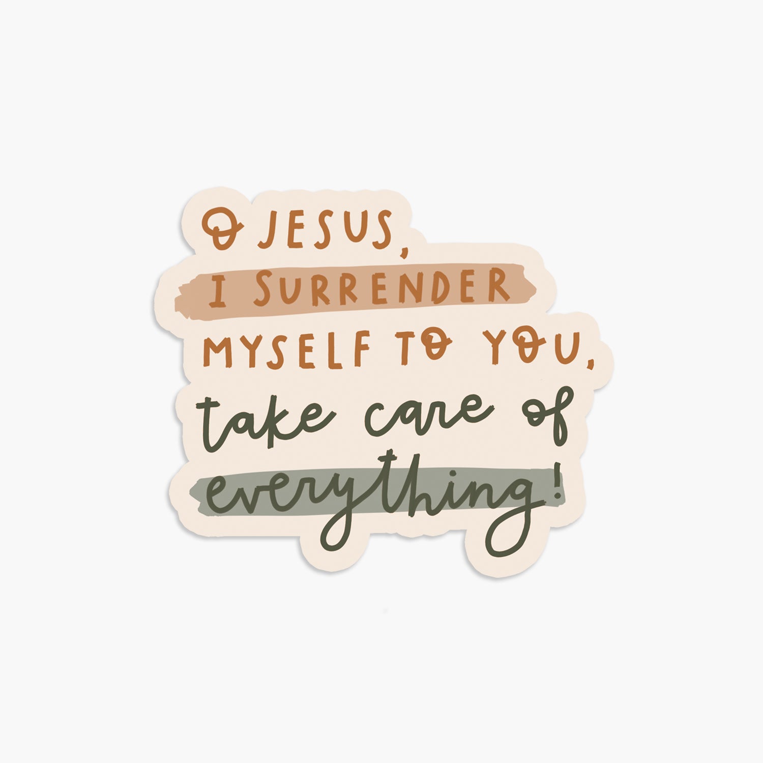 I Surrender' Prayer Sticker - Santa Clara Design