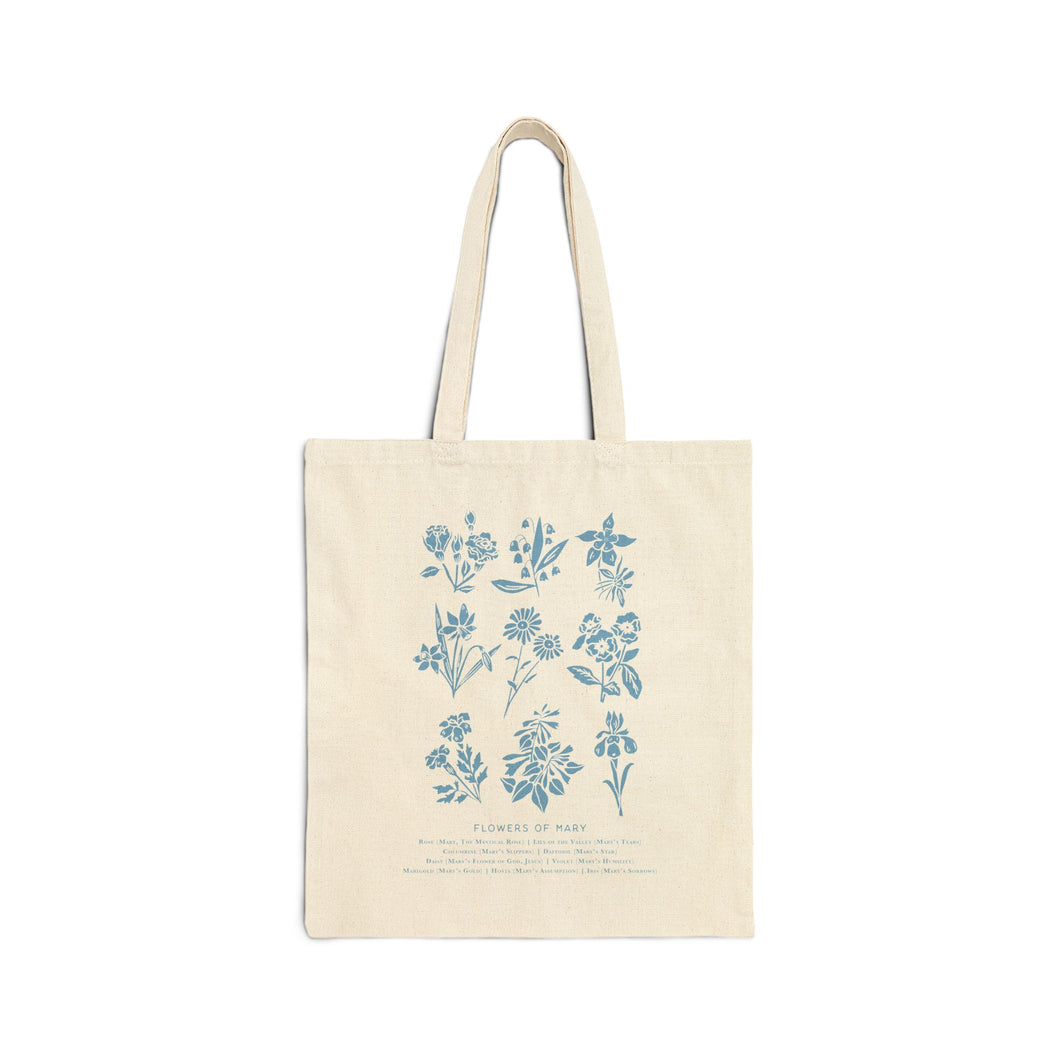 Flowers of Mary Canvas Tote