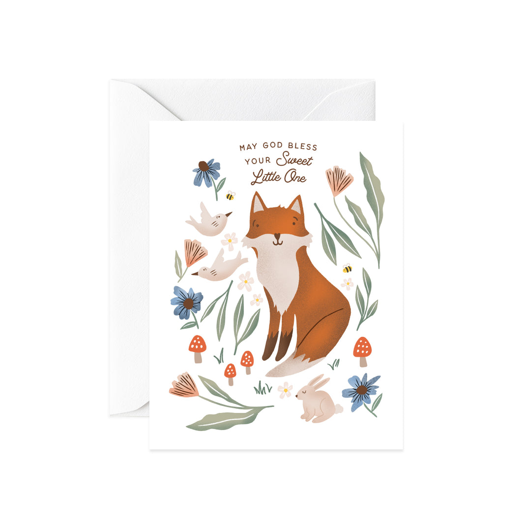 Forest Friends Baby Card