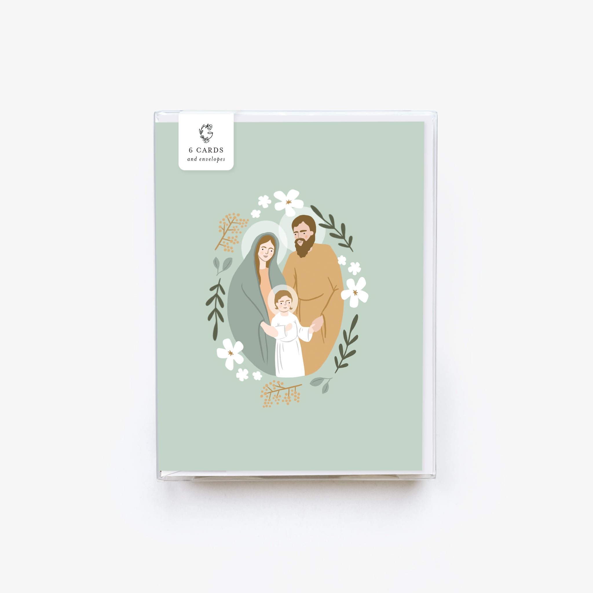 Hallmark Cards Holy Family 40's 50's Embossed Holy Family Nativity