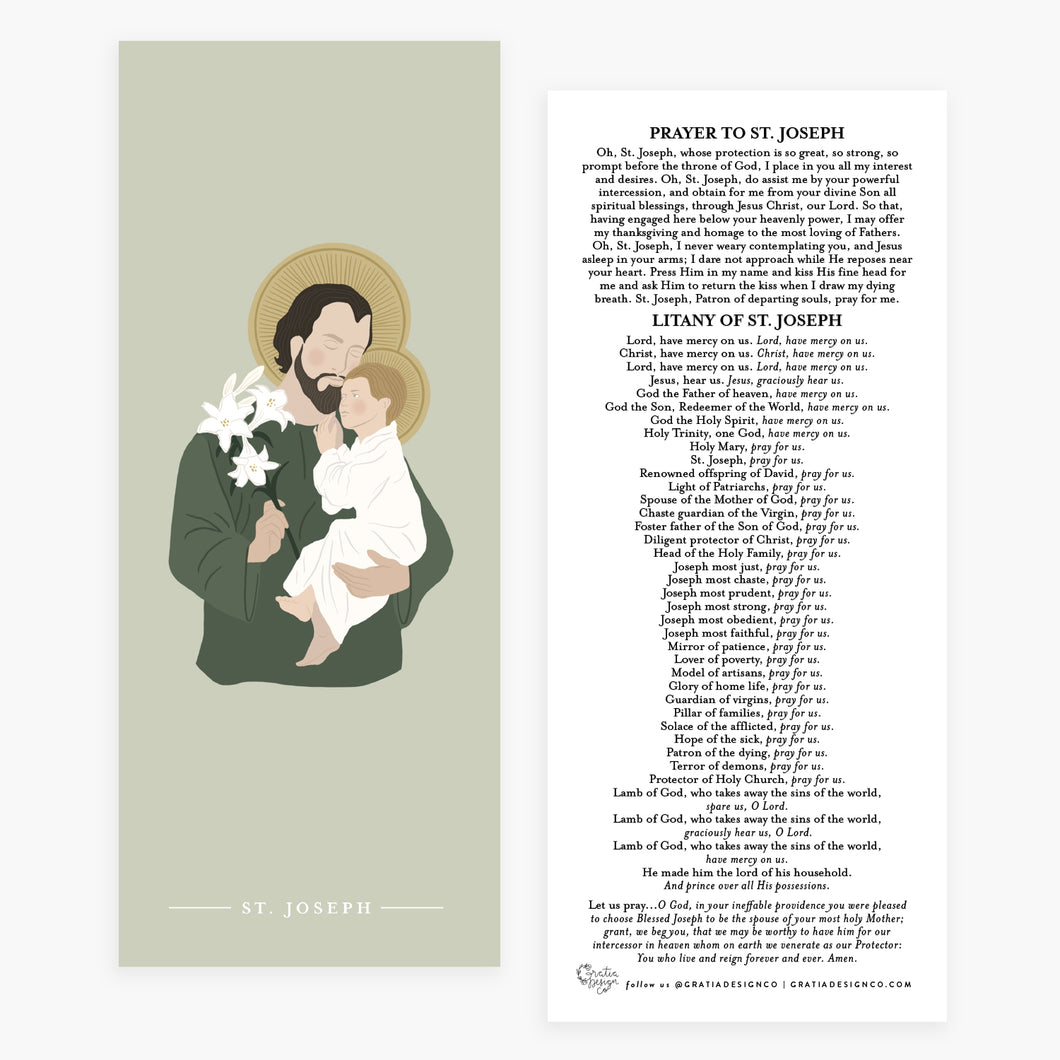 St. Joseph Prayer Card Bookmark