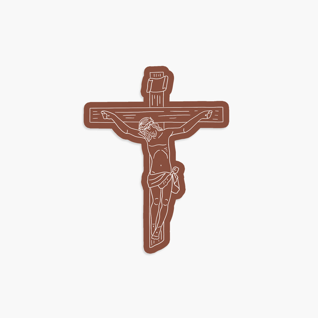 Crucifix Vinyl Sticker